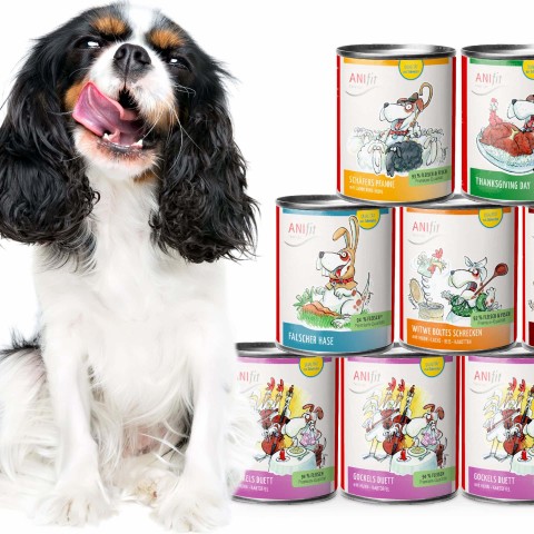 Hund Nassfutter Hunde-Schnupperpaket 400g 1 Set mit verschiedenen Sorten / Flocken / Testpackungen -1- Anifit