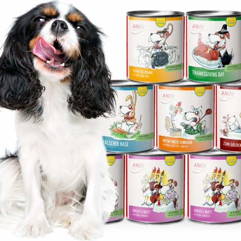 Hund Nassfutter Hunde-Schnupperpaket 810g 1 Set mit verschiedenen Sorten / Flocken / Testpackungen -1- Anifit