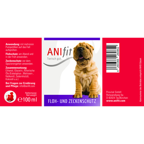 Cat Dog Supplements Flea and Tick Protection Refill 100ml 1 Piece -2- Anifit